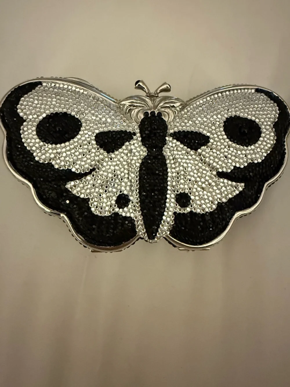 Judith Leiber Black and White Butterfly Clutch